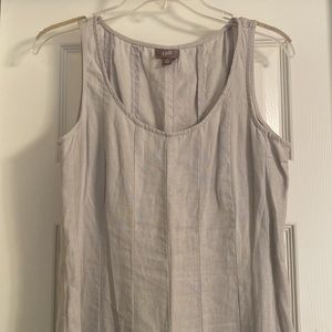 J Jill Size Small Linen Fitted Light Gray Linen Dress